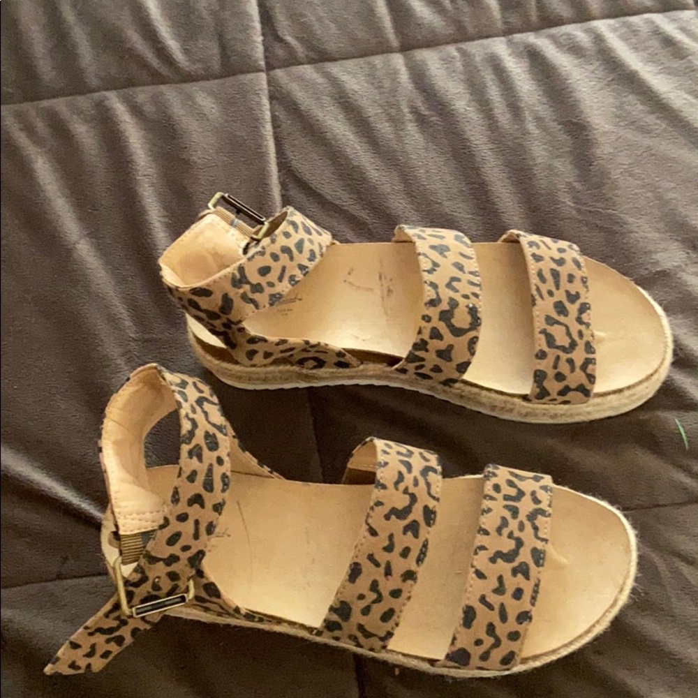 Cheetah print sandals